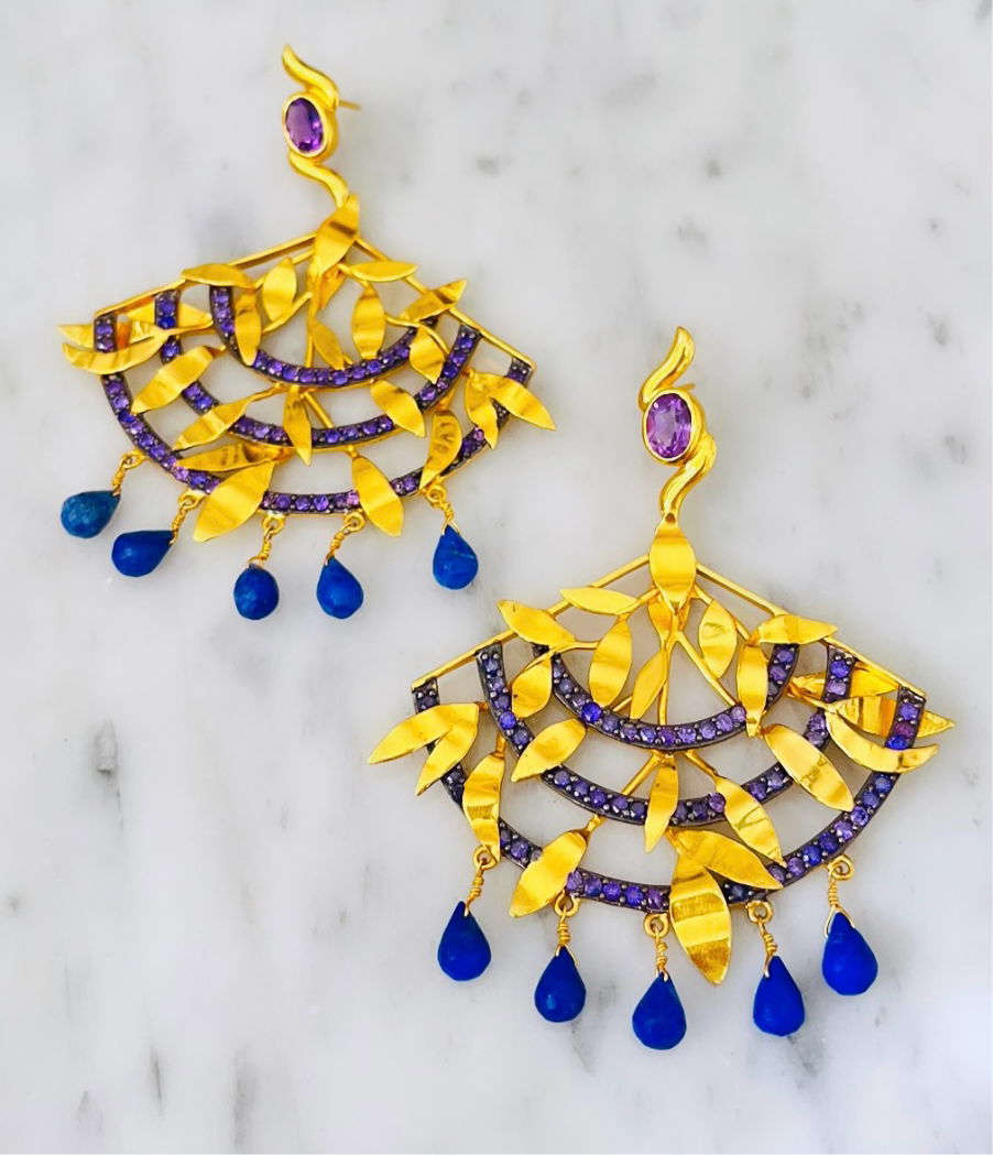 "Kora" Peacock Earrings