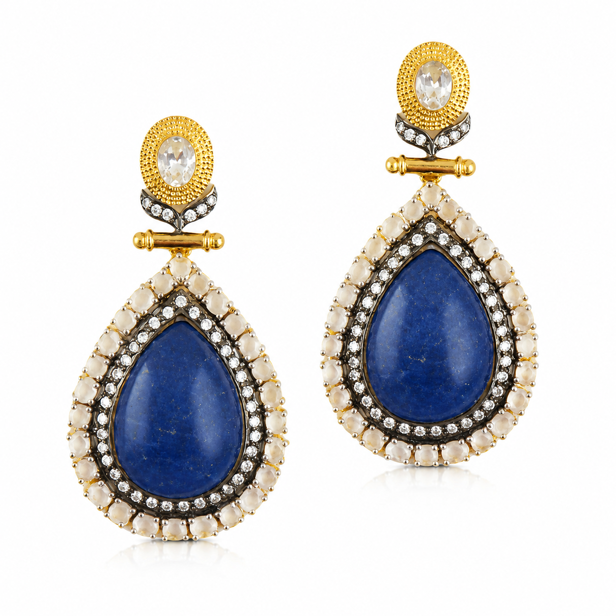 "Mariel" Earrings - Lapiz Lazuli (Sample Sale)