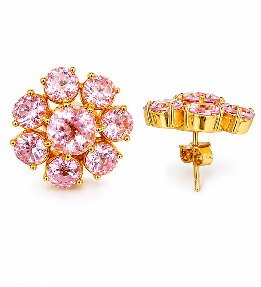 "Gia" Amethyst Flower Earrings