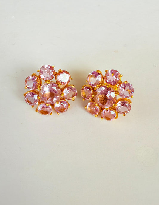 "Gia" Amethyst Flower Earrings