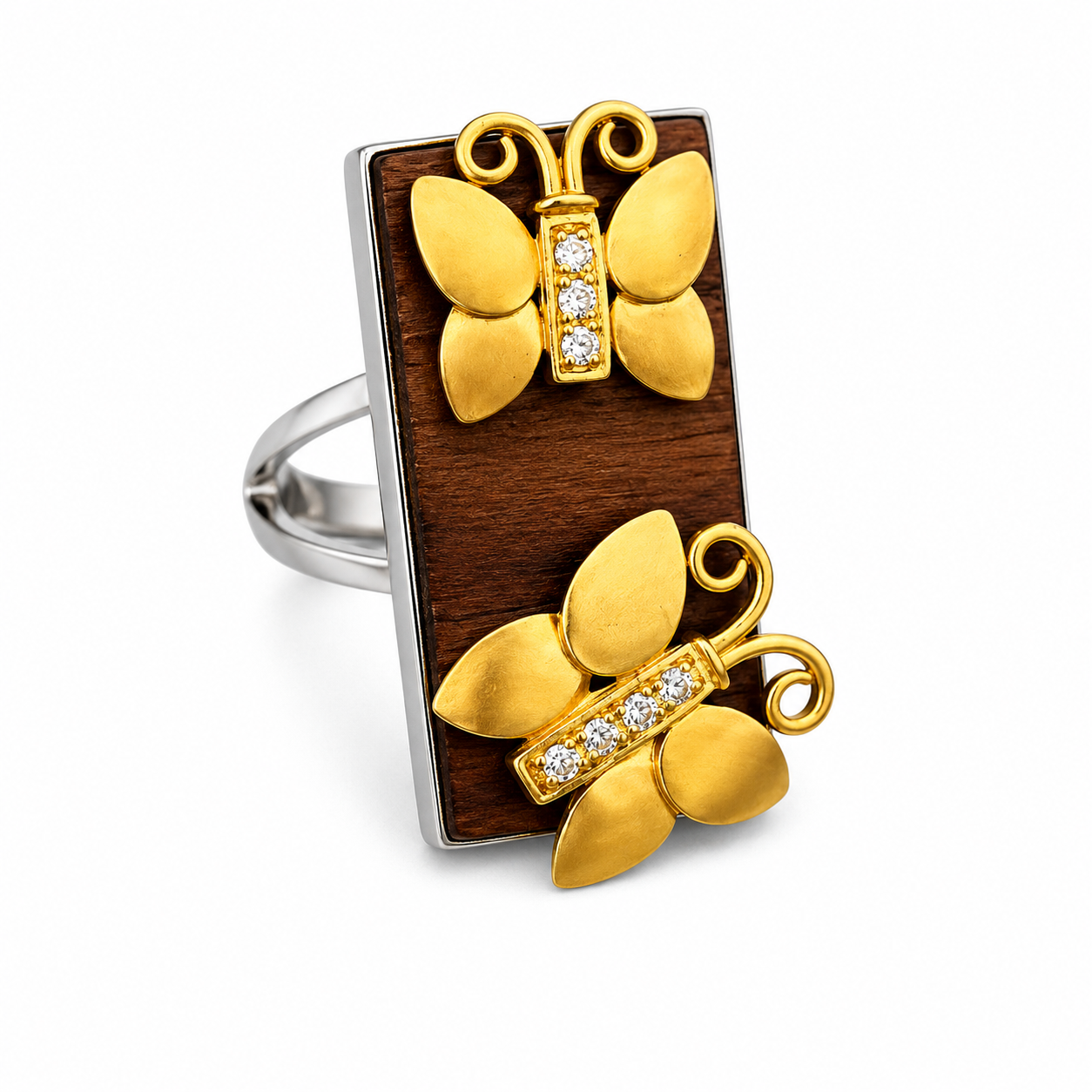 Zircon “Butterflies ” Ring