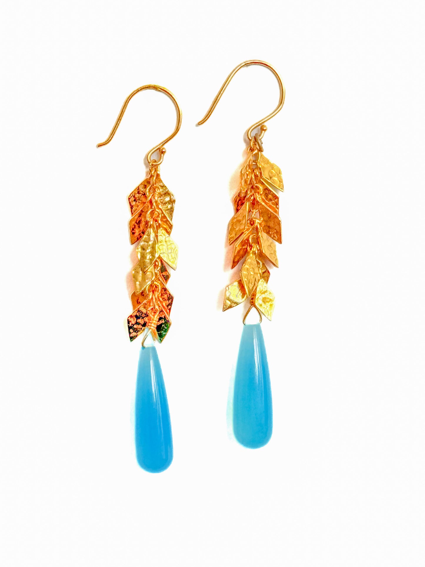 Kylie Earrings - Blue Chalcedony