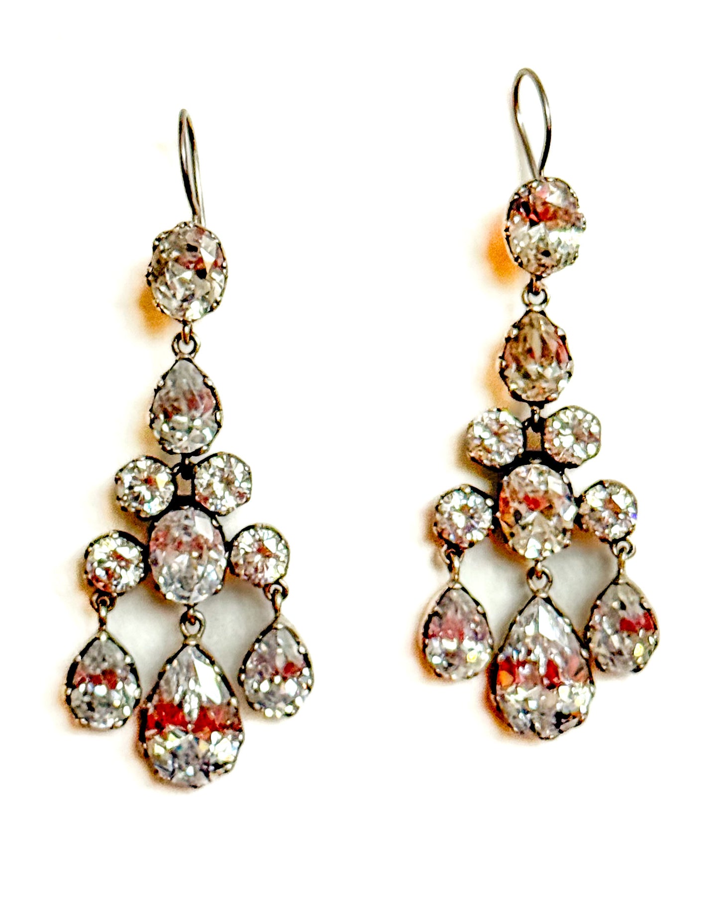 "Shining Stars" Silver Chandeliers Earrings