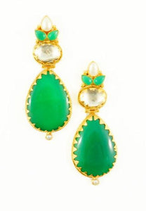 "Josephina" Green Chalcedony Earrings