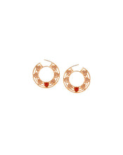 Load image into Gallery viewer, &quot;Olivia&quot; Red Onyx Hoop Earrings