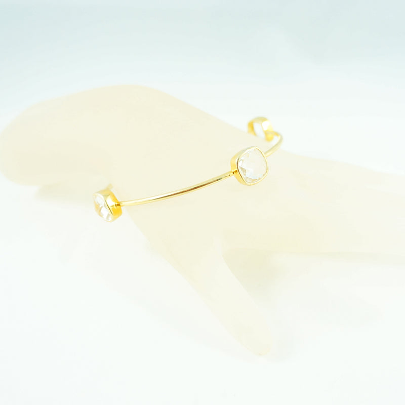 Colourless Quartz Crystal Gem Bangle