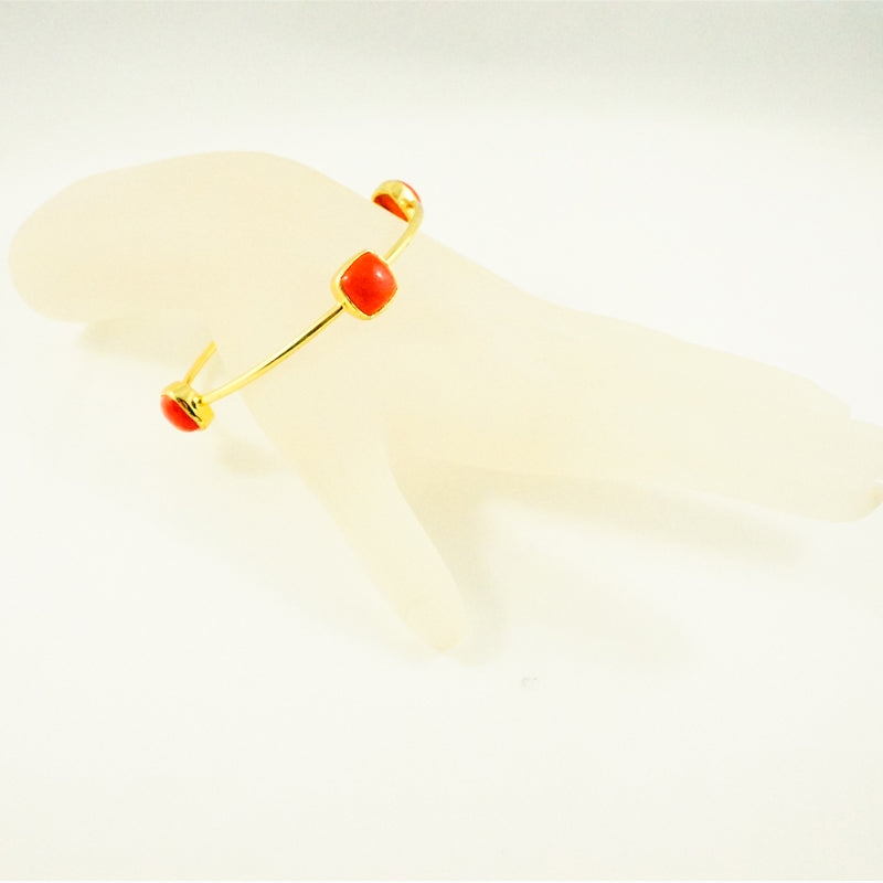 Red Coral Gem Bangle