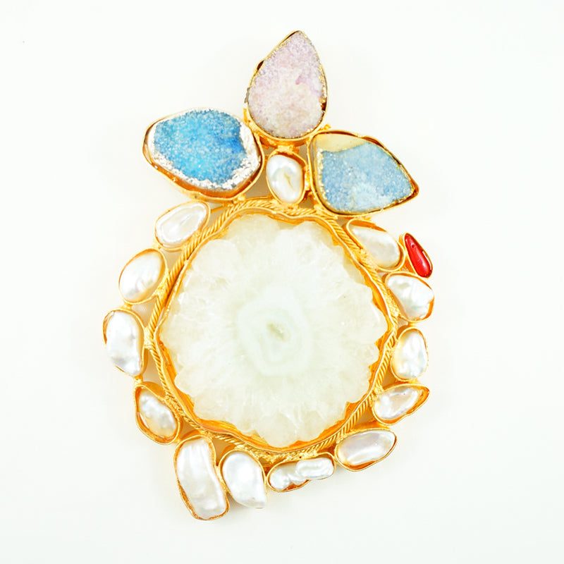 Theresa Choker Necklace & Pendant Combo