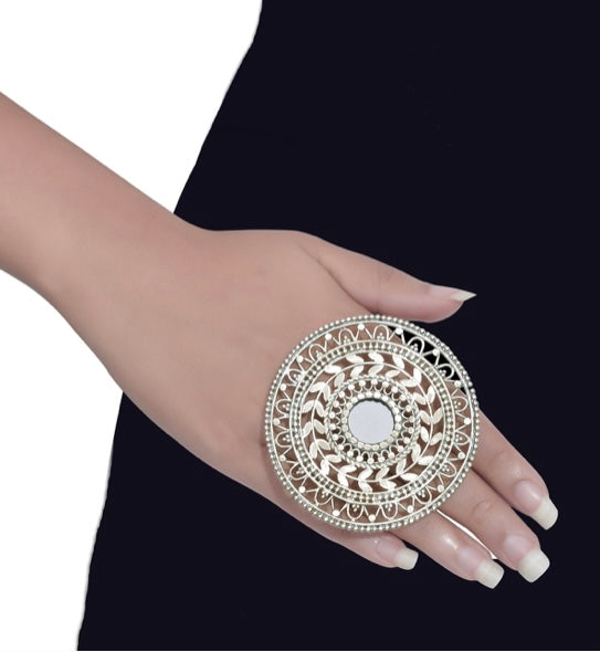 "Ciara" Cocktail Ring - Mirror