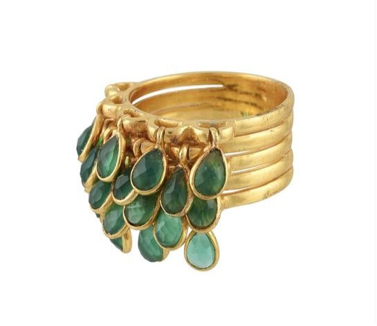 Shirley Green Charm Ring