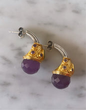 Load image into Gallery viewer, &quot;Greek Goddess&quot; Amethyst &amp; Peridot Earrings