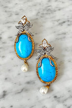 Load image into Gallery viewer, &quot;Zeenat&quot; Earrings Turquoise (Sample Sale)