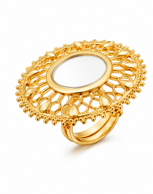 "Anya" Cocktail Ring - Mirror