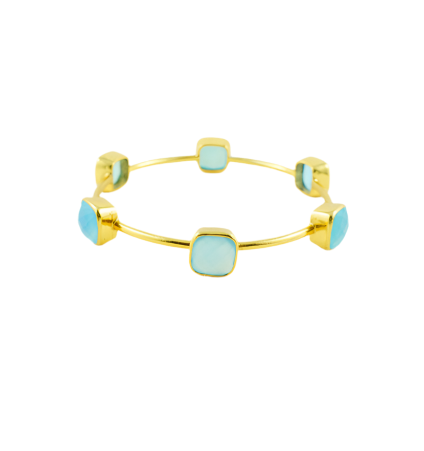 Blue Onyx Gem Bangle