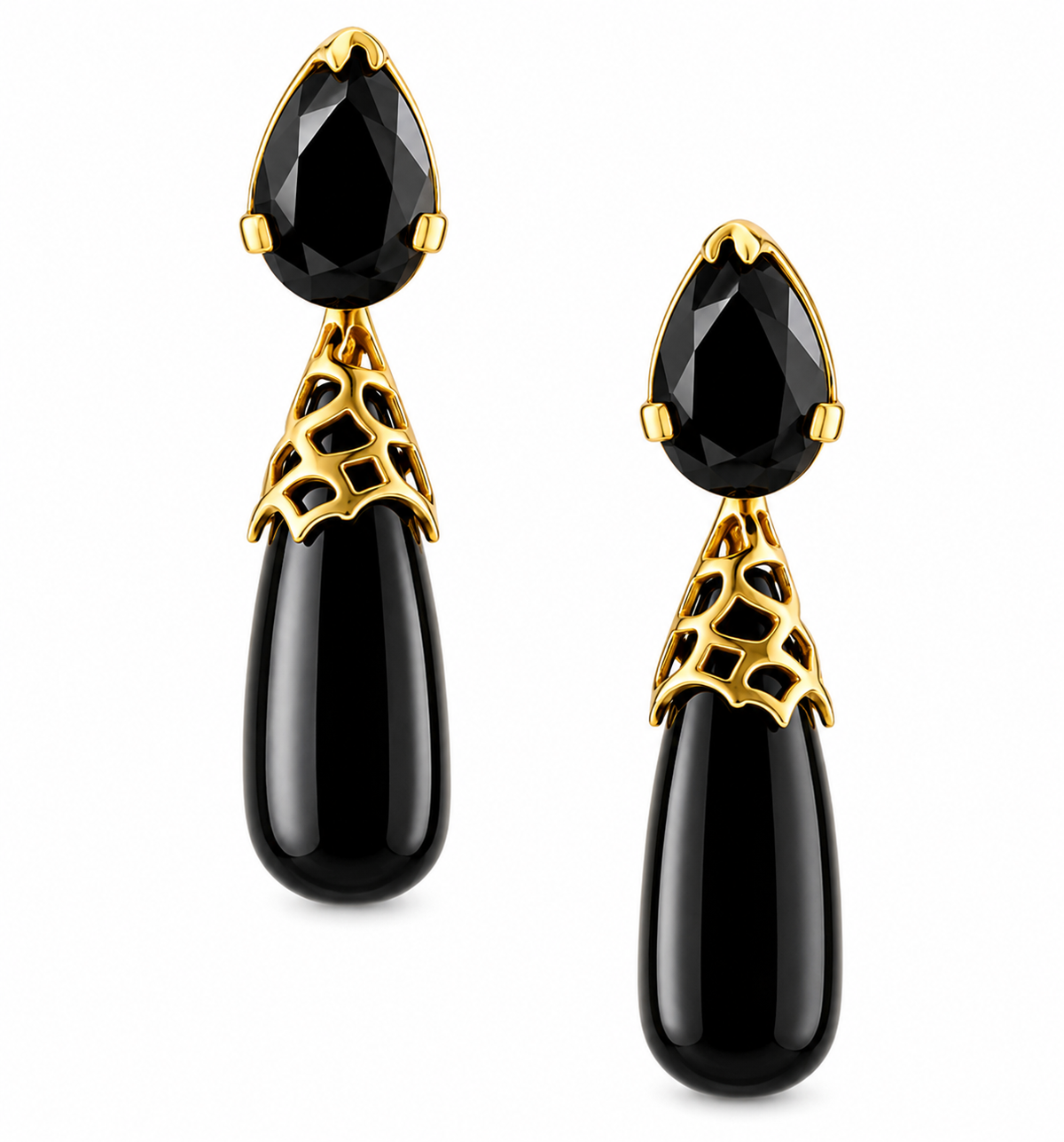 "Amie" Black Onyx Earrings