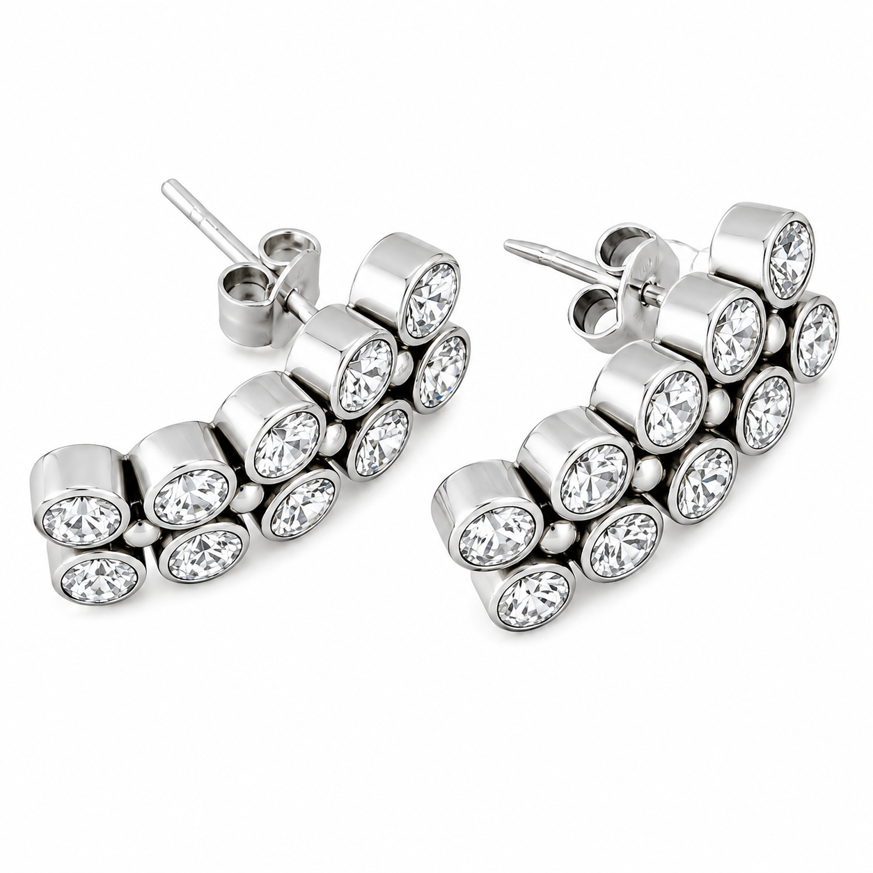 "Gemma” Silver earrings