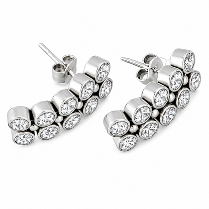 "Gemma” Silver earrings