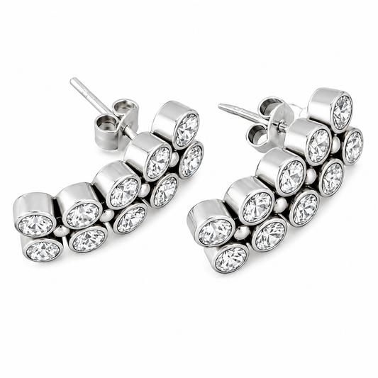 "Gemma” Silver earrings