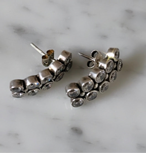 "Gemma” Silver earrings