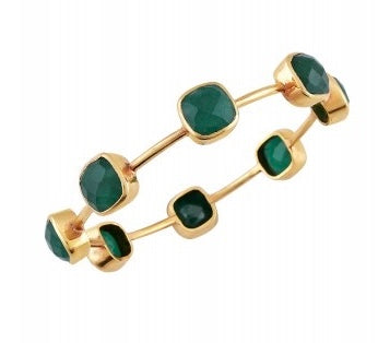 Green Onyx Gem Bangle