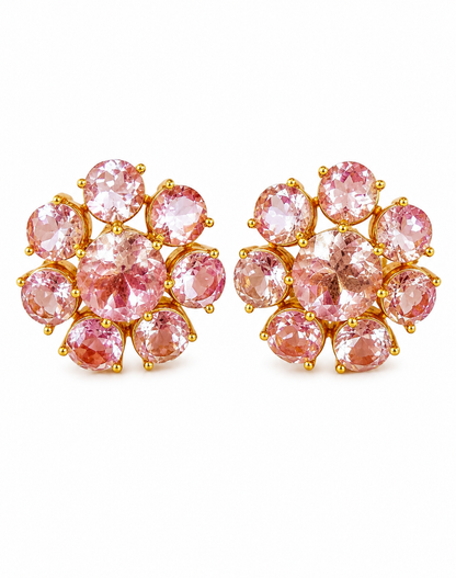 "Gia" Amethyst Flower Earrings