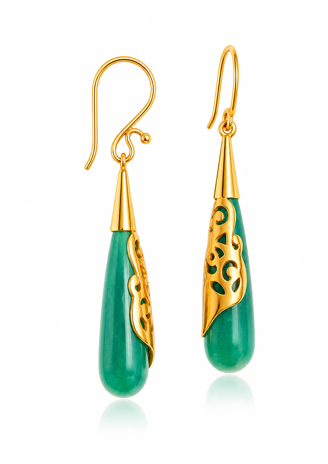 Olivia Earrings - Green Onyx
