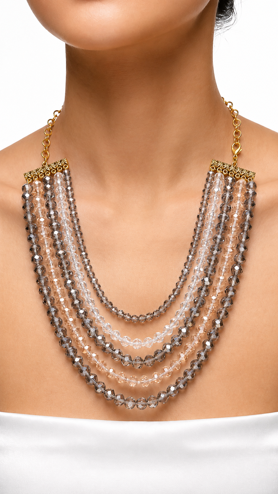 "Fran" Crystal Beads Necklace