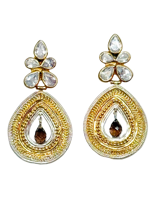 "Jillian" Colourless Zircon Earrings