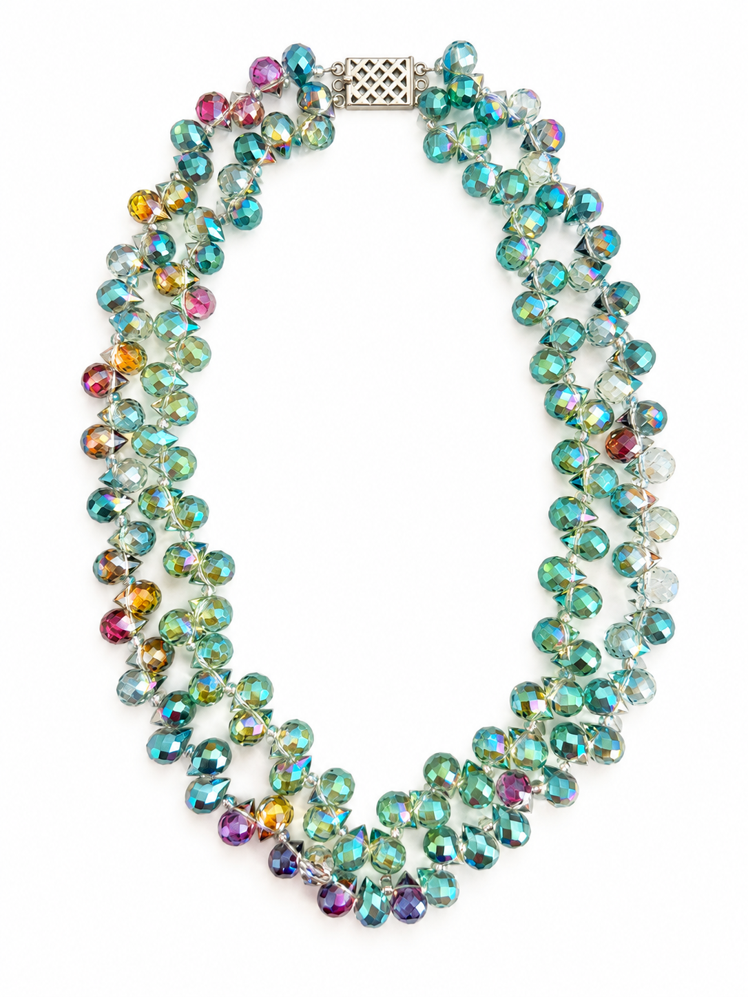 "Emma" Crystal Beads Necklace (2 strings)