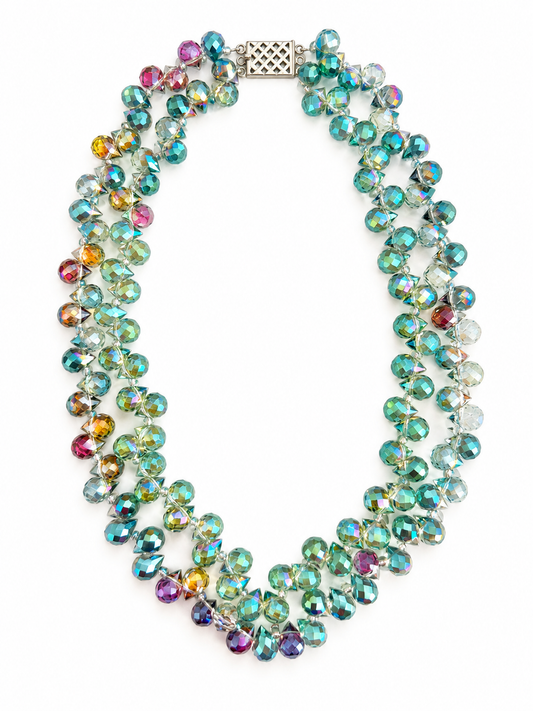 "Emma" Crystal Beads Necklace (2 strings)