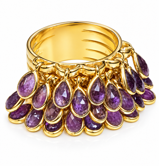 Shirley Purple Charm Ring