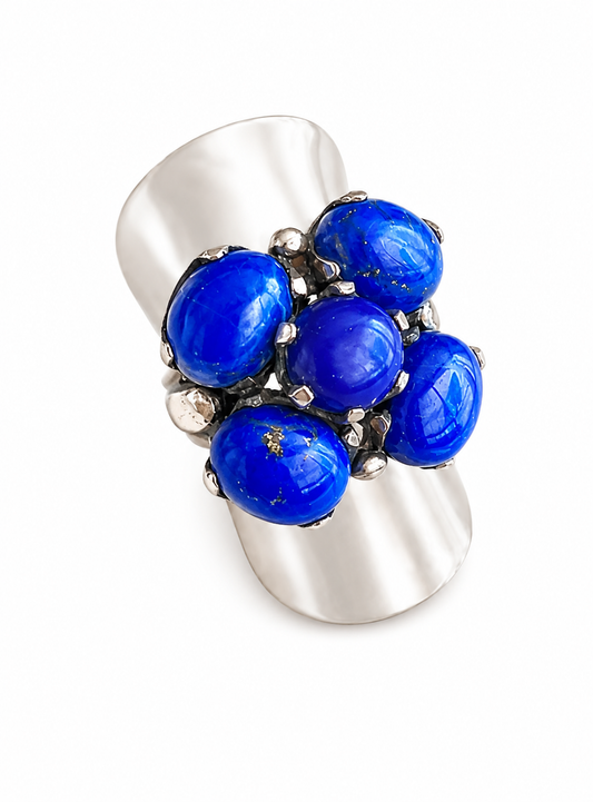 Meenal Ring - Lapiz Lazuli Stone