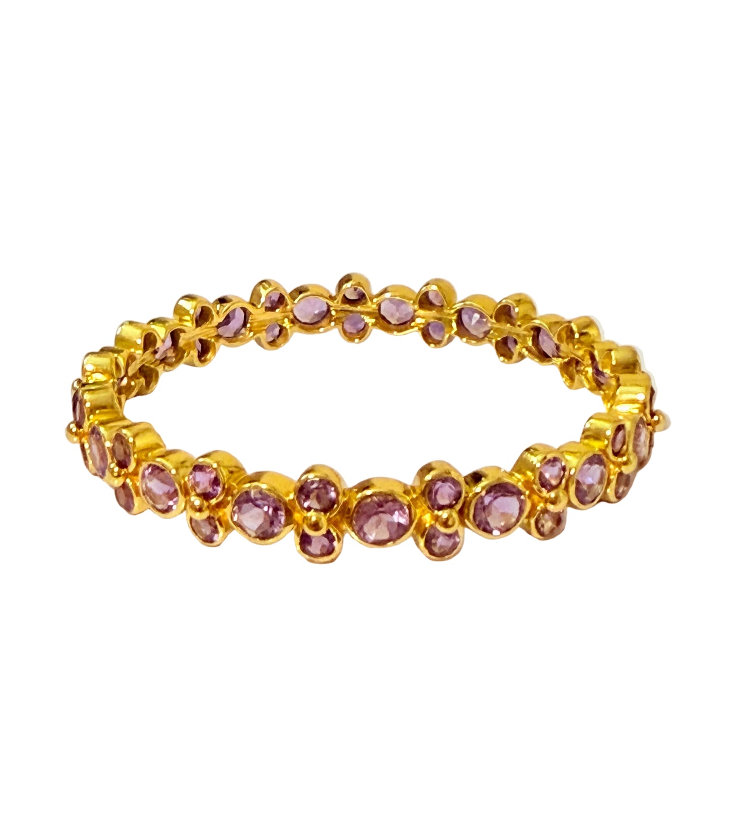Amethyst Lydia Bangle - Gold
