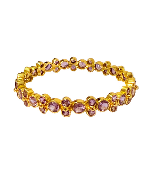 Amethyst Lydia Bangle - Gold