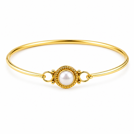 Pearl Bree Bangle - White