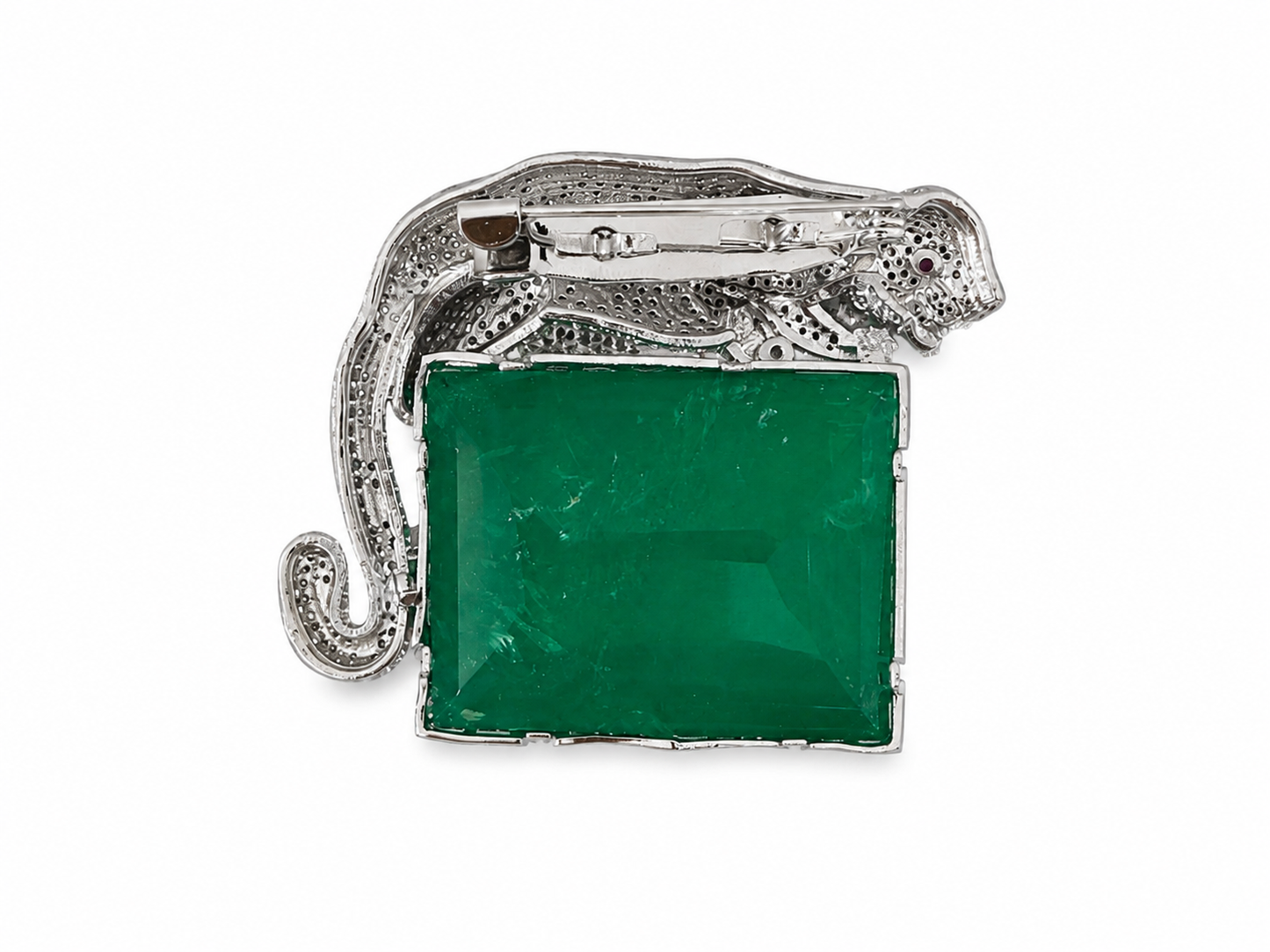 “Emerald Leopard ” Brooch