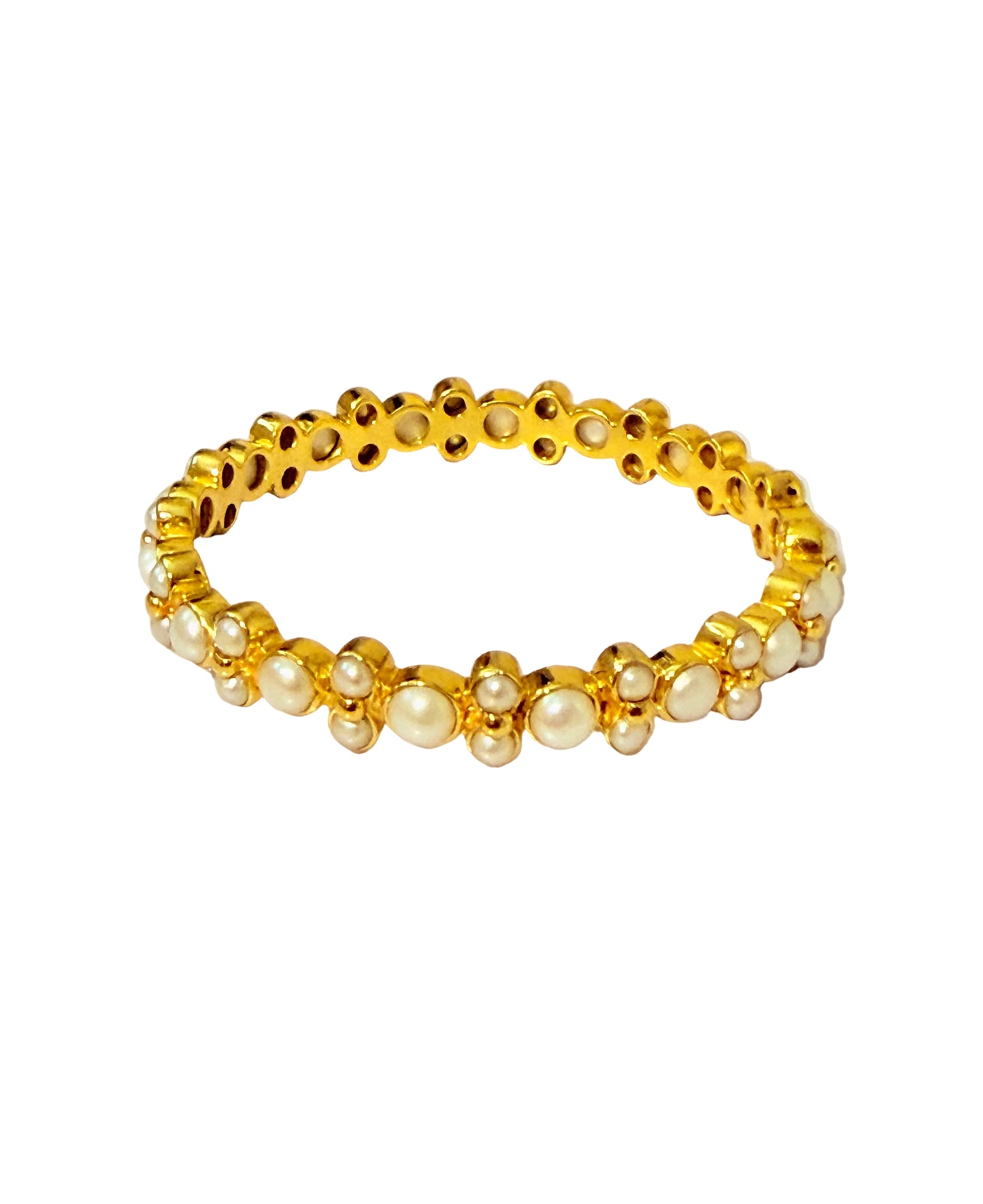 Pearl Lydia Bangle - Gold