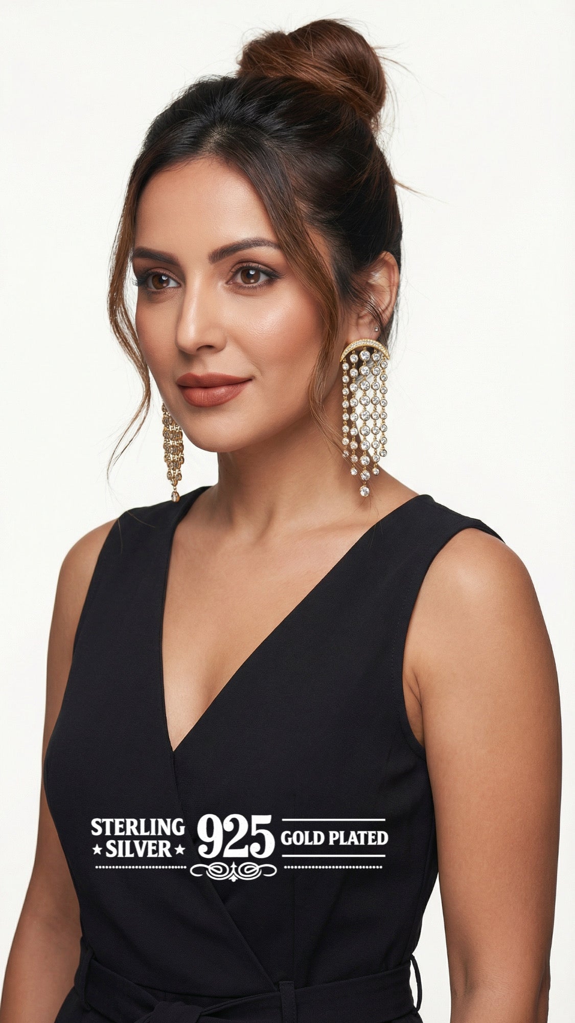 "Janet" Shimmer Drape Earrings