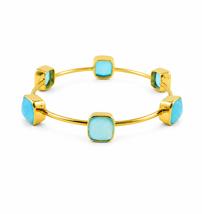 Blue Onyx Gem Bangle