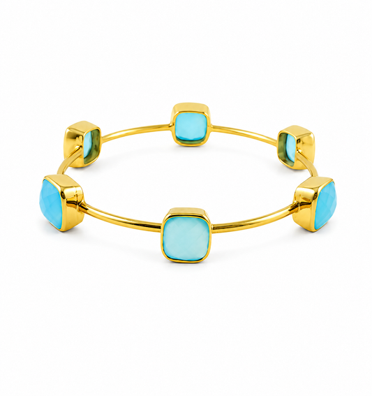 Blue Onyx Gem Bangle