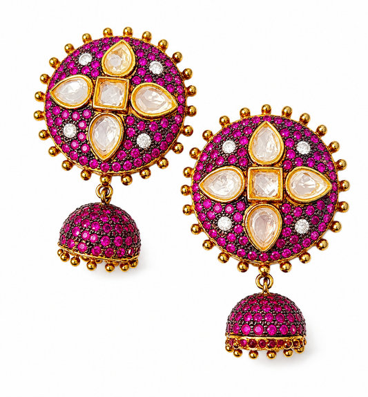 "Esha" Jhumka earrings (Sample Sale)