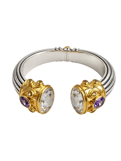 "Greek Goddess" Cuff - Colourless Crystals