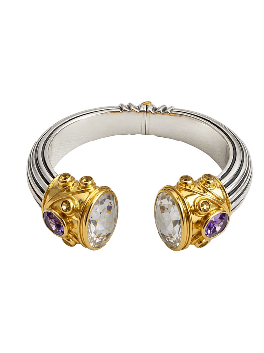 "Greek Goddess" Cuff - Colourless Crystals