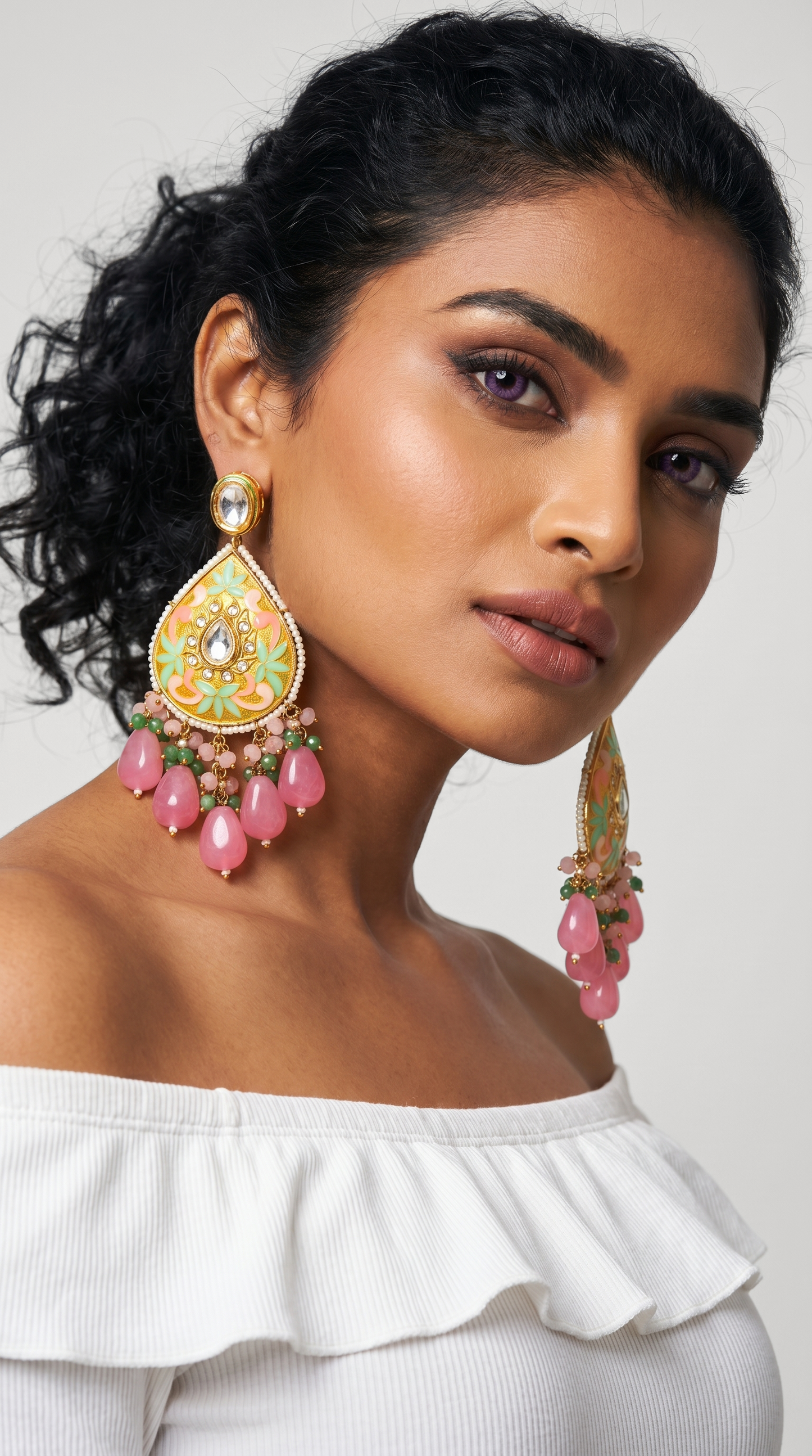 “Kashmiri Rose” Earrings