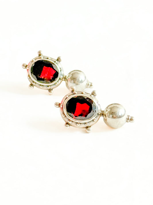 "Alex” Almandine Garnet earrings
