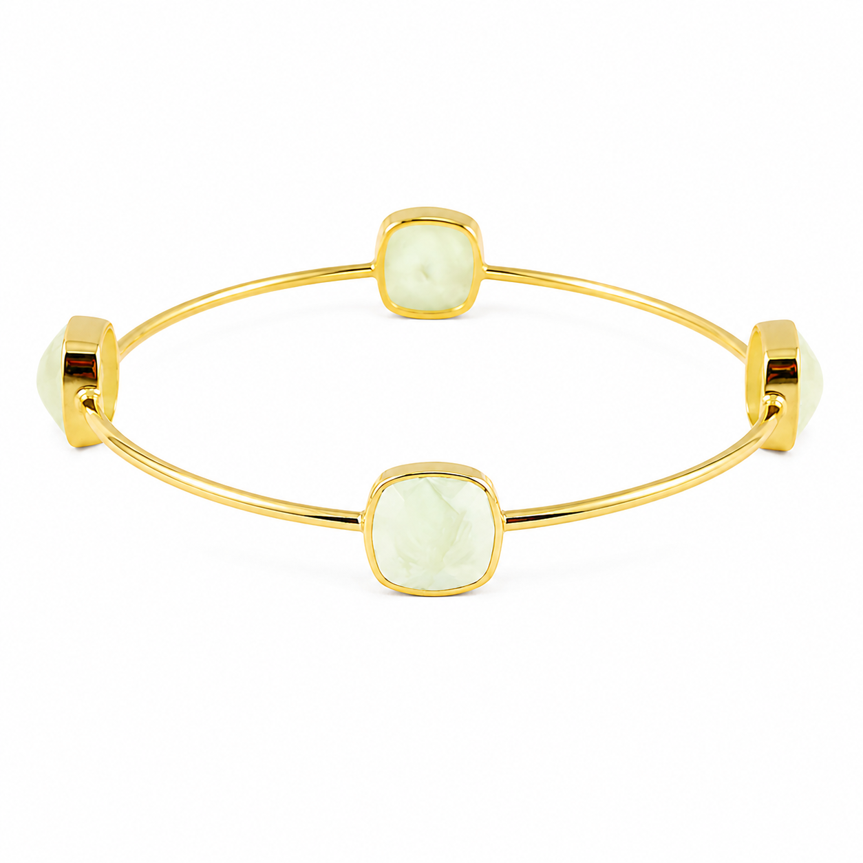 Light Green Chalcedony Gem Bangle