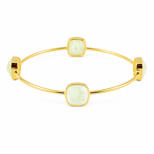 Light Green Chalcedony Gem Bangle