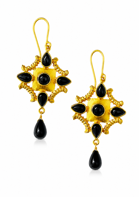 "Diana" Black Onyx Earrings