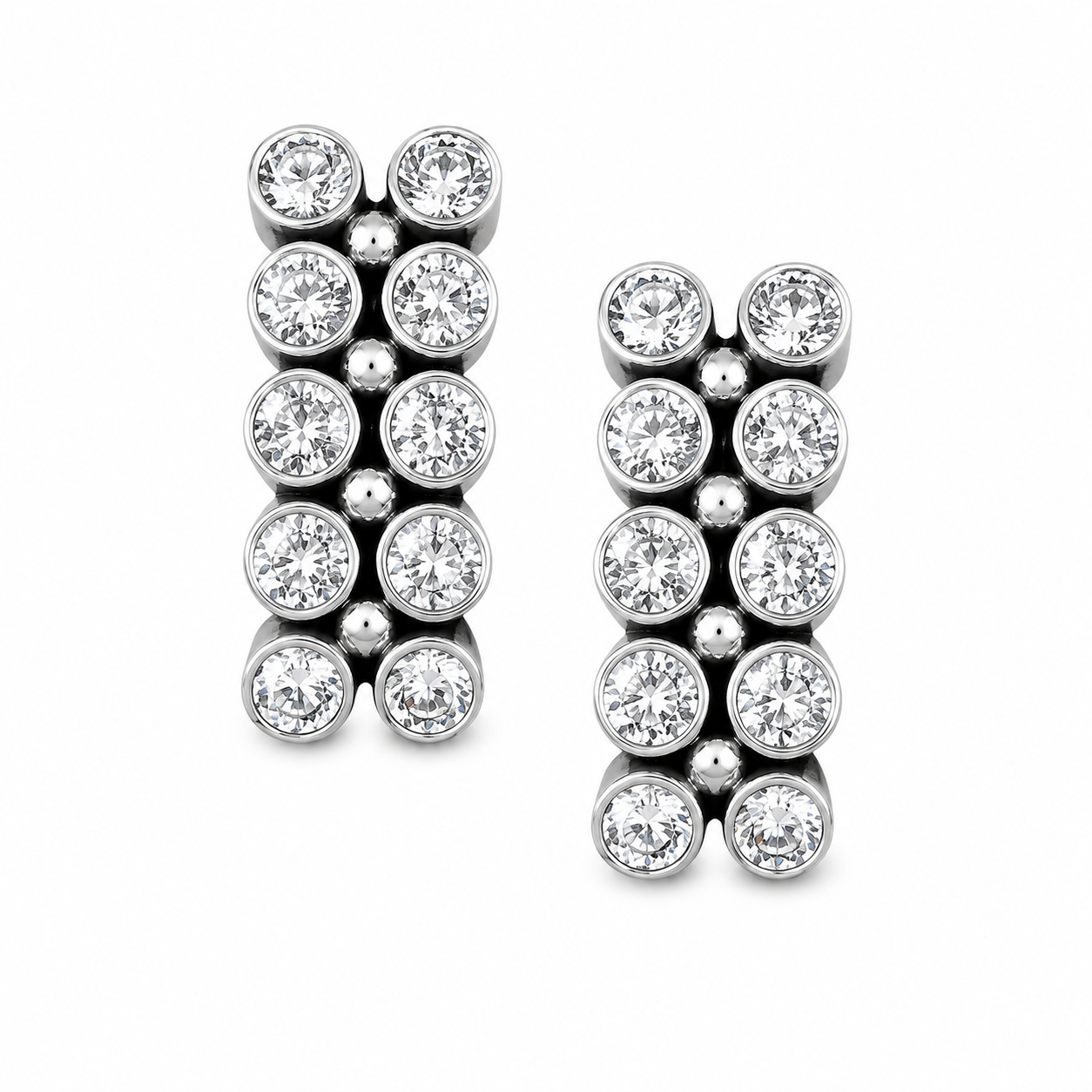 "Gemma” Silver earrings