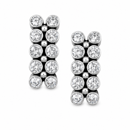 "Gemma” Silver earrings